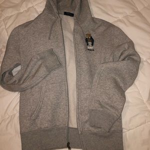 Polo Bear Zip Up Hoodie